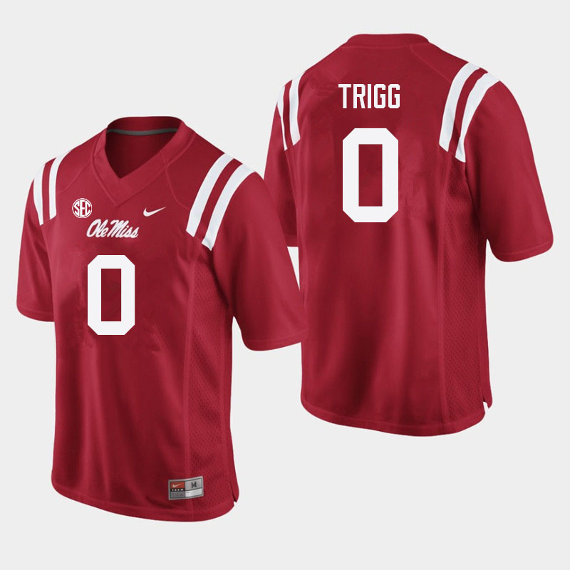 Michael Trigg Ole Miss Rebels NCAA Men's Red #0 Stitched Limited College Football Jersey IXV7858KW